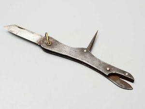 A723. 旧日本陸軍 官給ナイフ 旧型 折り畳みナイフ 十徳ナイフ / 軍物 ミリタリー