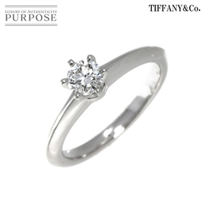 ティファニー TIFFANY&Co. ソリティア ダイヤ 0.31ct G/VVS2/3EX 9号 リング Pt プラチナ 指輪 Diamond Ring 【鑑定書】 90205217