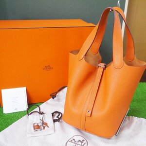 USED品・保管品 HERMES エルメス ピコタンロックMM ハンドバッグ トリヨンクレマンス オレンジ □O刻印 2011年製 外箱/保存袋付き