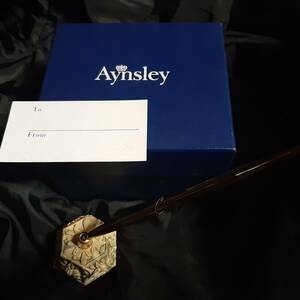 【年代物/イングランド購入/送料無料】 Aynsley エインズレイ ペンホルダー PORW98061 マーブル ★ ゴシック/ロリータ/中世