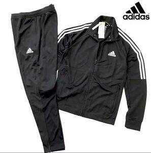 ◎010新品【メンズ2XL】 黒ブラック adidas アディダス 上下セット ジャージ セットアップ スリーライン オールシーズン トラックスーツ