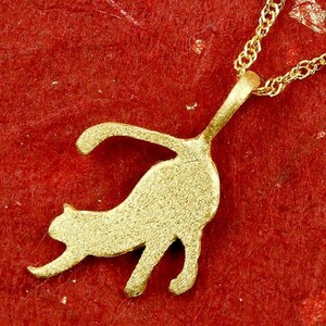 純金 ネックレス 24金 女性 ゴールド 猫 24K ペンダントトップ レディース k24 ねこ ネコ 猫モチーフ シンプル 人気