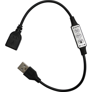 USB 単色用 コントローラ一体型 ミニ調光器 5V～24V 3スイッチ 10cm×2 50個