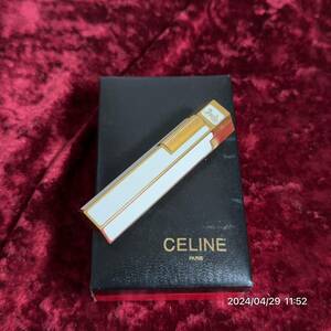 1000円〜　CELINE セリーヌ　馬車ロゴ　バイカラー　スティック型　ガスライター　箱付き　送料無料