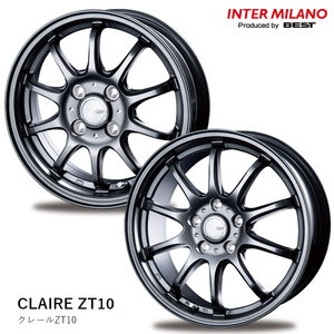 送料無料 ベスト INTER MILANO CLAIRE ZT10 4B-12 +42 4H-100 (12インチ) 4H100 4B+42【1本単品 新品】