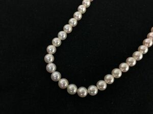 1円 美品 真珠 パール アクセサリー デザイン SV金具 ネックレス EV524