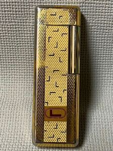 LANCEL　ランセル　ガスライター　薄型　スリム　カラー：ゴールド　ジャンク　◆レトロ　当時物　お宝　オブジェ　コレクション