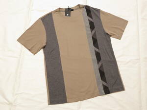 ブラックレーベル クレストブリッジ 半袖デザインTシャツ 4Lサイズ 17,600円グレージュ系