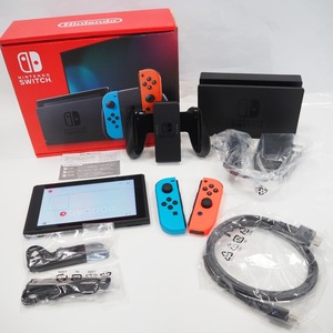 Th960651 任天堂 ゲーム機本体 ニンテンドースイッチ NINTENDO SWITCH HAD-S-KABAH ネオンブルー/ネオンレッド Nintendo 超美品・中古