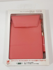 3【長031208-36】新品 マルチポーチ ピンク 東急ハンズ 5.2インチ以下のスマホ・折りたたみ式携帯電話対応 カードポケット付き