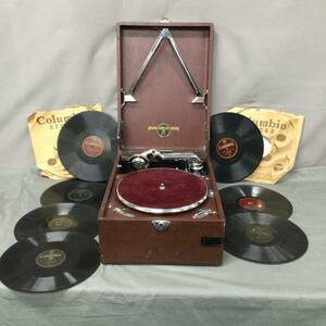 060515　265776　Columbia　コロンビア　 蓄音機　G-241　音声再生機　レコードプレイヤー　コレクション　動作未確認
