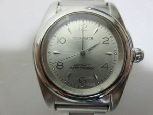 ◆ZENO-WATCH ゼノウォッチ シルバー 自動巻き メンズ腕時計 ZNB-001 稼働品 現状渡し