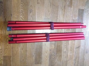 スノーピーク タープ ウイングポールレッド 280cm ２本(ムラコ テント シュラフ モンベル ノースフェイス ナンガ ヘリノックス チェア 出品