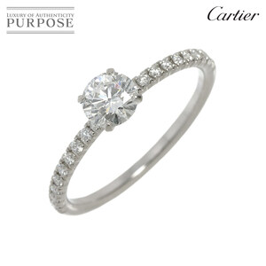 カルティエ Cartier エタンセル ハーフ ダイヤ 0.40ct E/VV2/EX #49 リング Pt プラチナ 指輪 Diamond Ring【鑑定書・証明書】 90218181