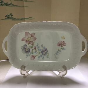 NITTOの大皿 長皿　取手付き　日本製　白磁　食器　盛皿　　プレート　J3
