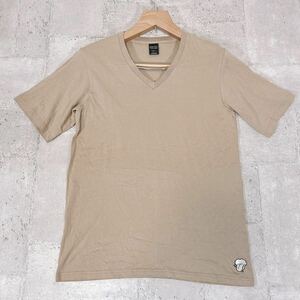 アーカイブ 初期 NumberNine 03SS カート期 ローリングストーンズ ベロ 刺繍 Tシャツ ベージュ ナンバーナイン 半袖 4(L-LL) メンズ