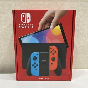 【K-28014】 任天堂 Nintendo スイッチ Switch 本体 有機ELモデル HEG-S-KABAA ネオンブルー レッド 未開封 1円スタート