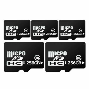 5個セット microSDカード 256GBタイプ マイクロsdカード Class10 メモリーカード 高速転送 MICROSD