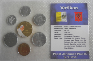 バチカン コイン6枚セット リラ + ポーランド 2ズロッティコイン ローマ教皇記念 プルーフ レア！ probe ヨーロッパ