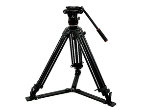 【動作保証】Manfrotto ナイトロテック 608 フルードビデオ雲台 MVTTWINGA 三脚 付き Nitrotech マンフロット 中古 美品 T8730774