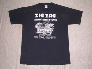 80s 90s USA製 ZIG ZAG MOUNTAIN STORE Tシャツ XL 黒 vintage
