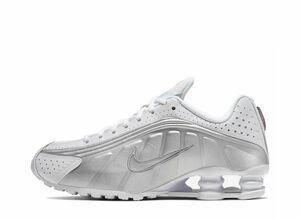 Nike WMNS Shox R4 "White and Metallic Silver" 27.5cm AR3565-101