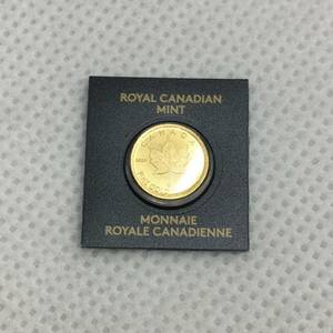 【K-④】K24 純金 カナダ メイプルリーフ金貨 50セント 1g 9999 FINE GOLD 2020 未開封 保証書付き