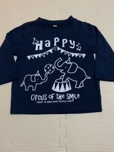 ★中古★美品★西松屋チェーン★ハッピーサーカス★ゾウ★長袖Tシャツ★サイズ80