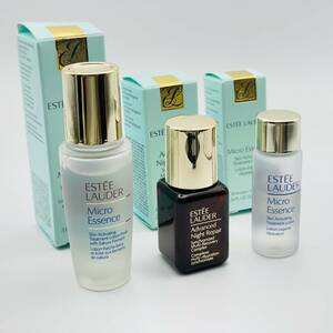 中古品 ESTEE LAUDER ミニボトル マイクロエッセンスローション ナイトリペア 3点 おまとめ 化粧水 ローション