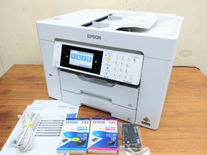 EPSON エプソン 2021 インクジェット カラー複合機 PX-M6011F 動作確認済み美品 予備インク付き