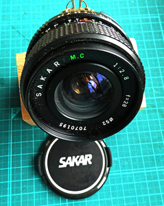 ミノルタ Minolta F/1:28 28mm 広角単焦点レンズ SAKAR