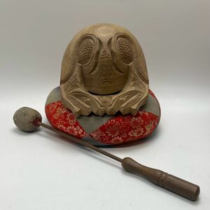 真作 仏教美術 玉鱗工造 木魚 仏具 木彫 名品