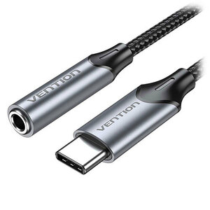 まとめ得 VENTION USB-C Male to 3.5Mm イヤホンジャック 変換ケーブル DAC アダプター 0.1m Gray アルミニウム合金 BG-5916 x [2個] /l