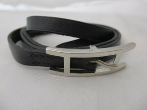 【中古】エルメス　Hermes　アピ3　ブレスレット　ブラック