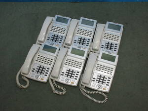 ☆NTT西日本 ビジネスホン 24ボタン電話機 NX-(24)STEL-(1)(W) 6台セット☆ T0000708-1