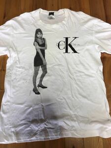 超スペシャル　1995年calvin klein kate moss 関係者限定　kate moss moss 直筆サイン入り　tシャツ未使用品　野口強　私物　ケイトモス