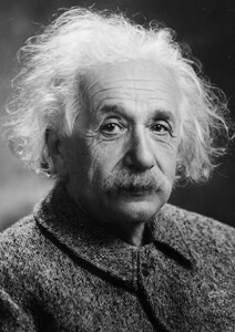アルベルト・アインシュタイン 相対性理論 現代物理学の父 絵画風 壁紙ポスター A2版 420×594mm（はがせるシール式）001A2