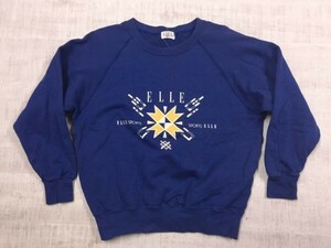 エルスポーツ ELLE SPORTS ラグランスリーブ 90s オールド レトロ古着 スウェット トレーナー レディース 5R 青