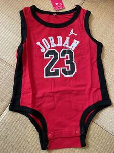 80 サイズ　赤　ロンパース ベビー服 男の子 女の子 ベビー ショートオール バスケット　ユニフォーム　ジョーダン