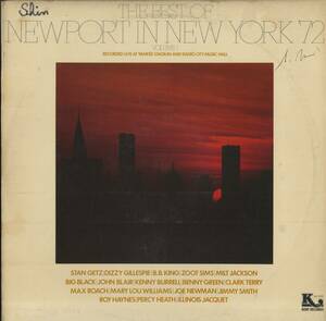 A00477032/LP/V.A.「The Best Of Newport In New York 72 Vol.1 (1976年・KK-2000)」