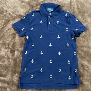 子供服キッズ☆ポロラルフローレンPOLO RALPH LAUREN☆半袖ポロシャツ ネイビー 120サイズ☆紺☆送料200円