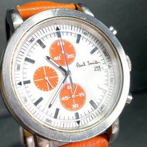 Paul Smith ポールスミス 0610-S90259 腕時計 アナログ クオーツ クロノグラフ カレンダー ホワイト文字盤 新品電池交換済み 動作確認済み