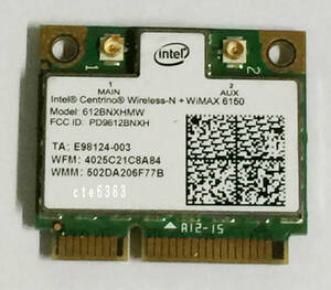 Intel Centrino Wireless-N+WiMAX 6150 802.11b/g/n+Wimax 無線LANカード 対応Lenovo G480/G485/G580/G585/G780/Z370/Z470/Z570■612BNXHMW