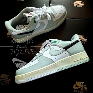 新品 正規品 NIKE ナイキ AIR FORCE1 LOW エアフォース1 ロー スプリット 白 ホワイト ライトシルバー 黒 30cm US12 箱付き