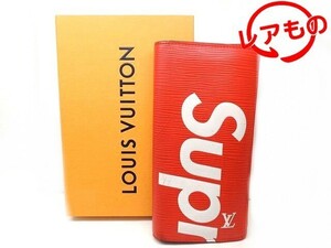 Louis Vuitton × Supreme ヴィトン シュプリーム ■ M67719 エピ ポルトフォイユ ブラザ 財布 ウォレット 赤 レッド 限定 コラボ □3H6C