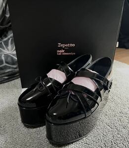 【新品未使用】noir kei ninomiya repetto　厚底シューズ　ローファー 革靴 黒 ブラック 