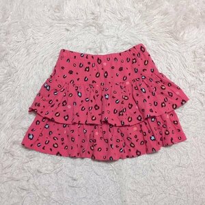 【送料無料】BEAT　スカート　8years　130㎝ぐらい　ヒョウ柄　ウエストゴム　ピンク　女の子　キッズ　子供服