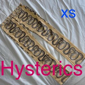 HYSTERICS XS パンツ 蛇柄 スネーク ロングパンツ ボトムス ヒステリックグラマー