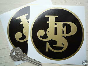 送料無料 JPS JOHN PLAYER Round Sticker Decal ジョン プレイヤー ステッカー シール デカール 2枚セット 100mm