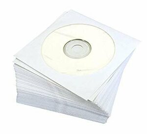 【vaps_6】紙製CDケース100枚入り (ホワイト) PAPER SLEEVE WH 送込